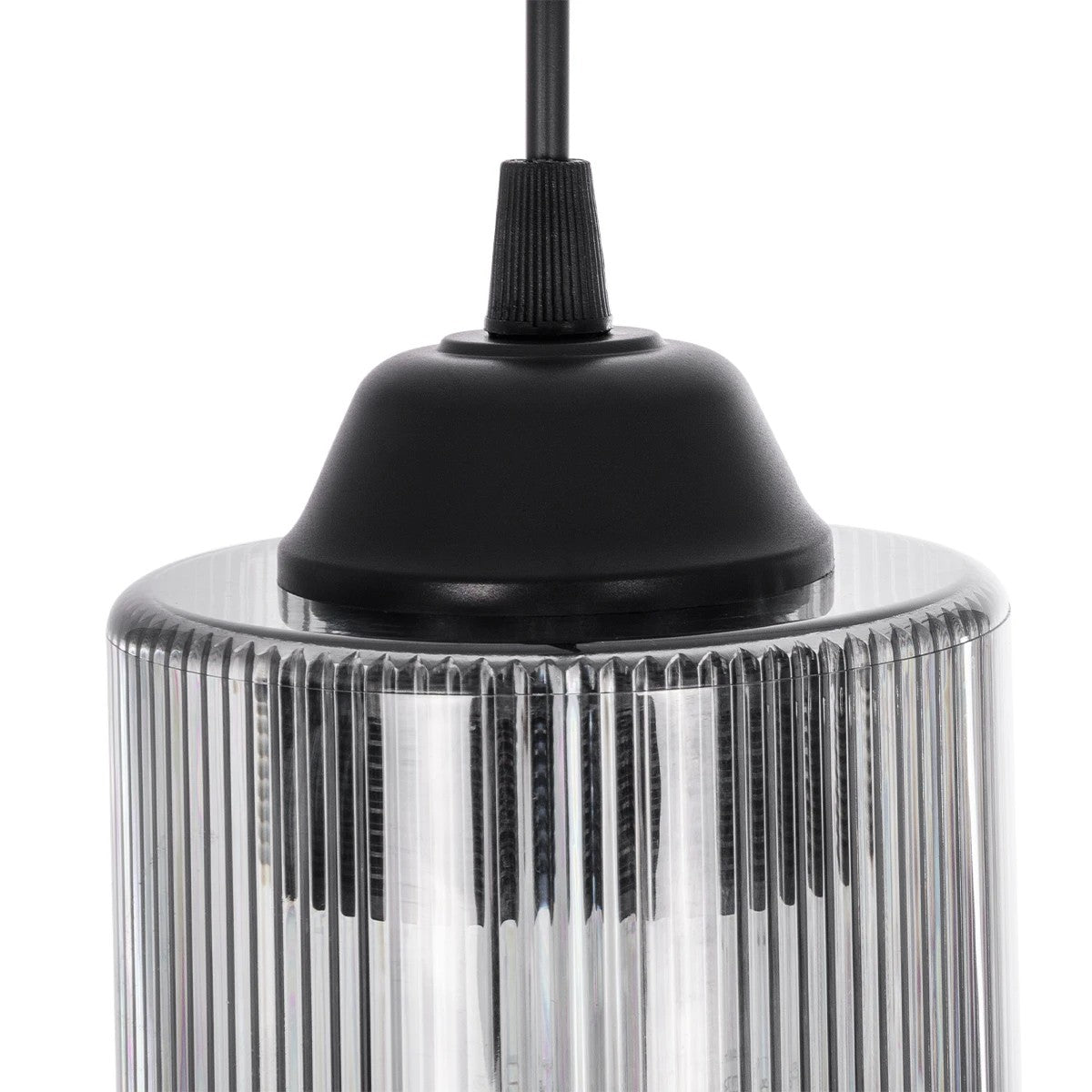 GloboStar® TORUS 203-0063 Μοντέρνο Κρεμαστό Φωτιστικό Καμπάνα Μονόφωτο 1 x E27 IP20 Μαύρο Πλαστικό - Μ10.5 x Π10.5 x Υ18.5cm - ledmania.gr