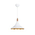 GloboStar® BELFRY 203-0076 Μοντέρνο Κρεμαστό Φωτιστικό Καμπάνα Μονόφωτο 1 x E27 IP20 Λεύκο με Χρυσό Πλαστικό - Μ29.5 x Π29.5 x Υ90cm - ledmania.gr