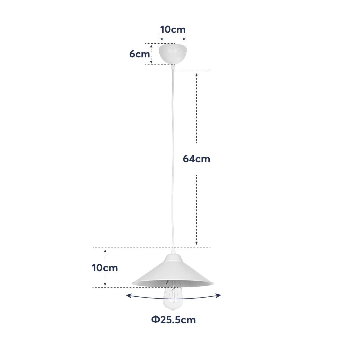 GLOBOSTAR® FONTE 203-0080 Μοντέρνο Κρεμαστό Φωτιστικό Οροφής με Ντουί 1 x E27 AC 220-240V IP20 - Μαύρο - Μ25.5 x Π25.5 x Υ10cm - ledmania.gr