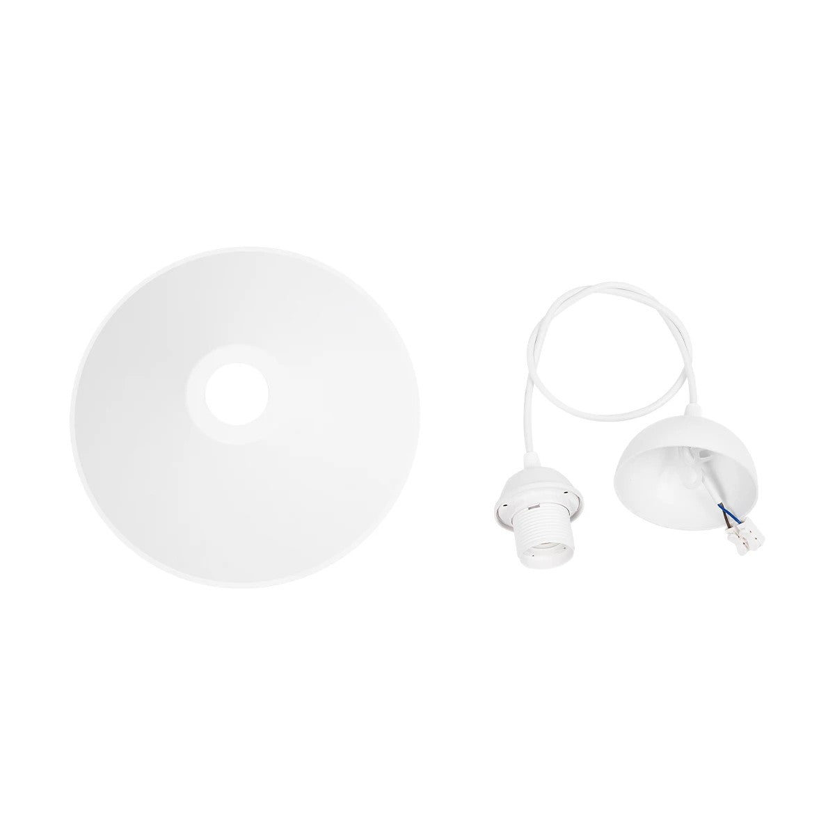 GLOBOSTAR® FONTE 203-0081 Μοντέρνο Κρεμαστό Φωτιστικό Οροφής με Ντουί 1 x E27 AC 220-240V IP20 - Λευκό - Μ22.5 x Π22.5 x Υ10cm - ledmania.gr
