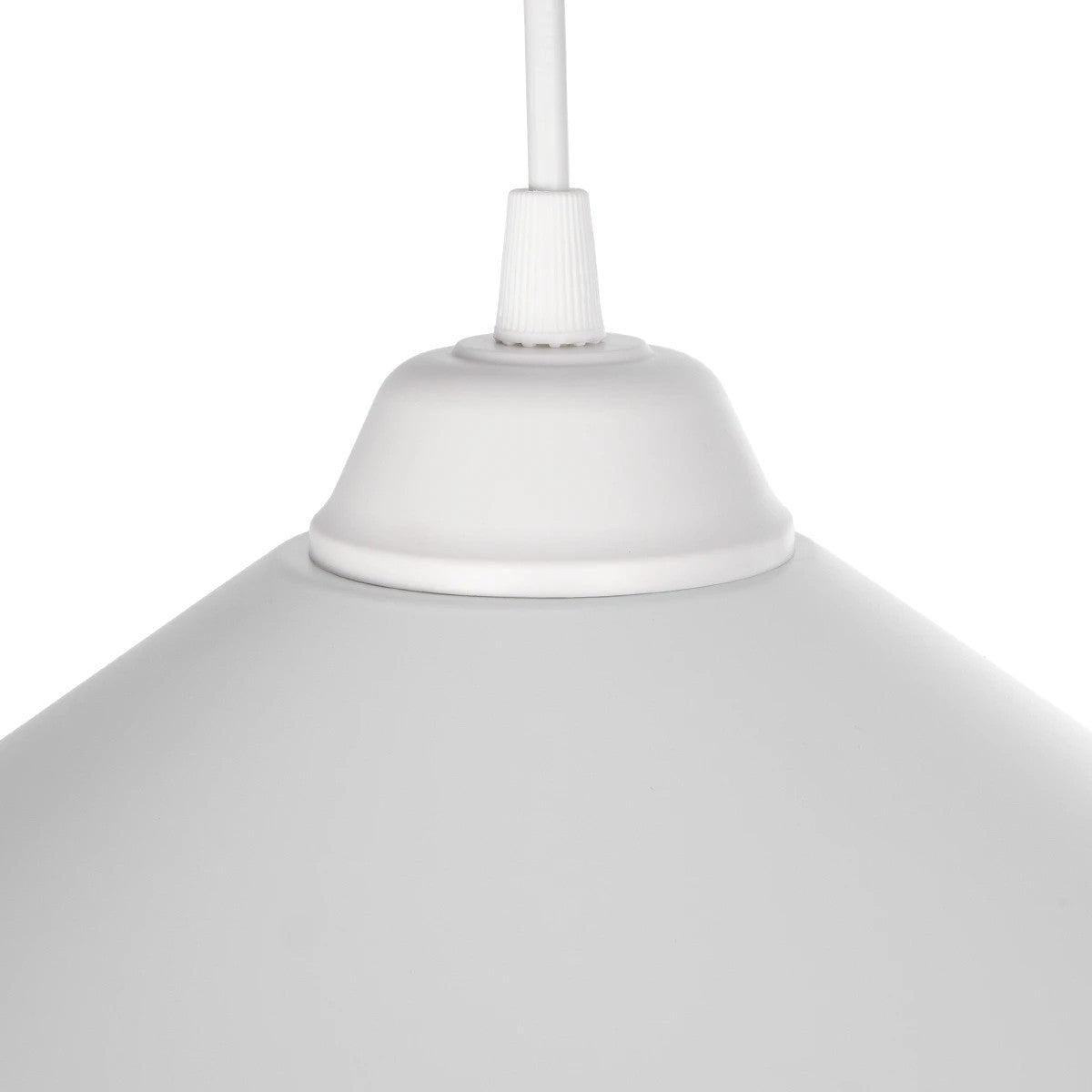 GLOBOSTAR® FONTE 203-0081 Μοντέρνο Κρεμαστό Φωτιστικό Οροφής με Ντουί 1 x E27 AC 220-240V IP20 - Λευκό - Μ22.5 x Π22.5 x Υ10cm - ledmania.gr