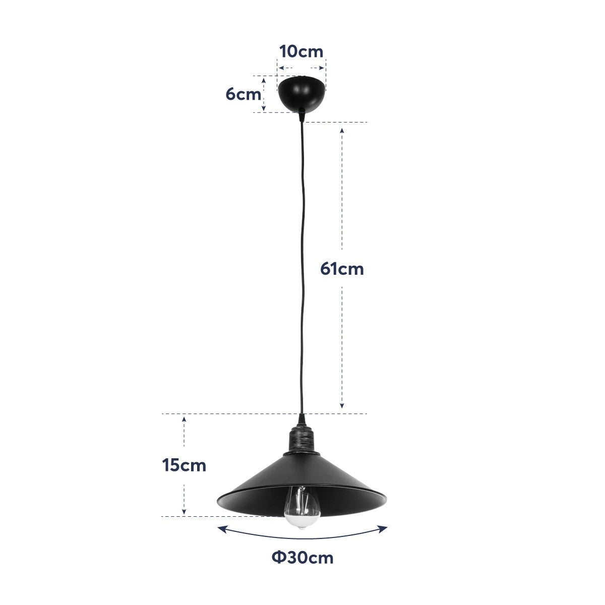 GLOBOSTAR® FERRO 203-0082 Μοντέρνο Κρεμαστό Φωτιστικό Οροφής με Ντουί 1 x E27 AC 220-240V IP20 - Μαύρο & Μπρούτζινο - Μ30 x Π30 x Υ15cm - ledmania.gr