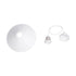 GloboStar® FERRO 203-0083 Μοντέρνο Κρεμαστό Φωτιστικό Καμπάνα Μονόφωτο 1 x E27 IP20 Λευκό & Χρυσό Πλαστικό - Μ30 x Π30 x Υ15cm - ledmania.gr