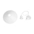 GloboStar® FERRO 203-0085 Μοντέρνο Κρεμαστό Φωτιστικό Καμπάνα Μονόφωτο 1 x E27 IP20 Λευκό Πλαστικό - Μ30 x Π30 x Υ15cm - ledmania.gr