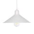 GloboStar® FERRO 203-0085 Μοντέρνο Κρεμαστό Φωτιστικό Καμπάνα Μονόφωτο 1 x E27 IP20 Λευκό Πλαστικό - Μ30 x Π30 x Υ15cm - ledmania.gr