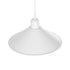 GloboStar® FERRO 203-0085 Μοντέρνο Κρεμαστό Φωτιστικό Καμπάνα Μονόφωτο 1 x E27 IP20 Λευκό Πλαστικό - Μ30 x Π30 x Υ15cm - ledmania.gr