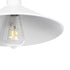 GloboStar® FERRO 203-0085 Μοντέρνο Κρεμαστό Φωτιστικό Καμπάνα Μονόφωτο 1 x E27 IP20 Λευκό Πλαστικό - Μ30 x Π30 x Υ15cm - ledmania.gr