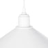 GloboStar® FERRO 203-0085 Μοντέρνο Κρεμαστό Φωτιστικό Καμπάνα Μονόφωτο 1 x E27 IP20 Λευκό Πλαστικό - Μ30 x Π30 x Υ15cm - ledmania.gr