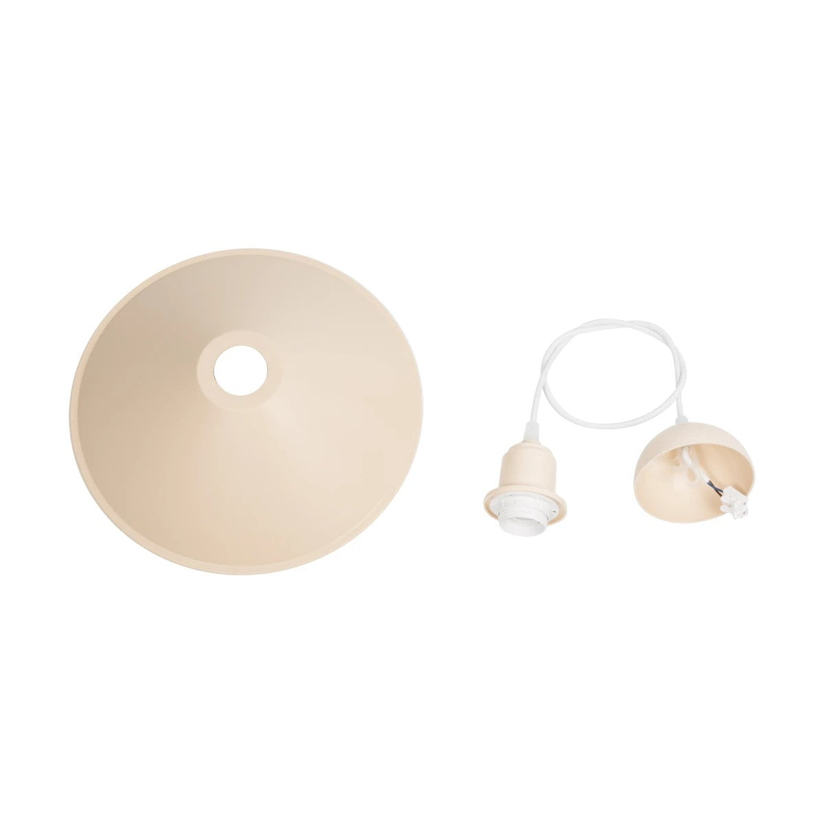 GLOBOSTAR® FERRO 203-0086 Μοντέρνο Κρεμαστό Φωτιστικό Οροφής με Ντουί 1 x E27 AC 220-240V IP20 - Μπεζ - Μ30 x Π30 x Υ15cm - ledmania.gr