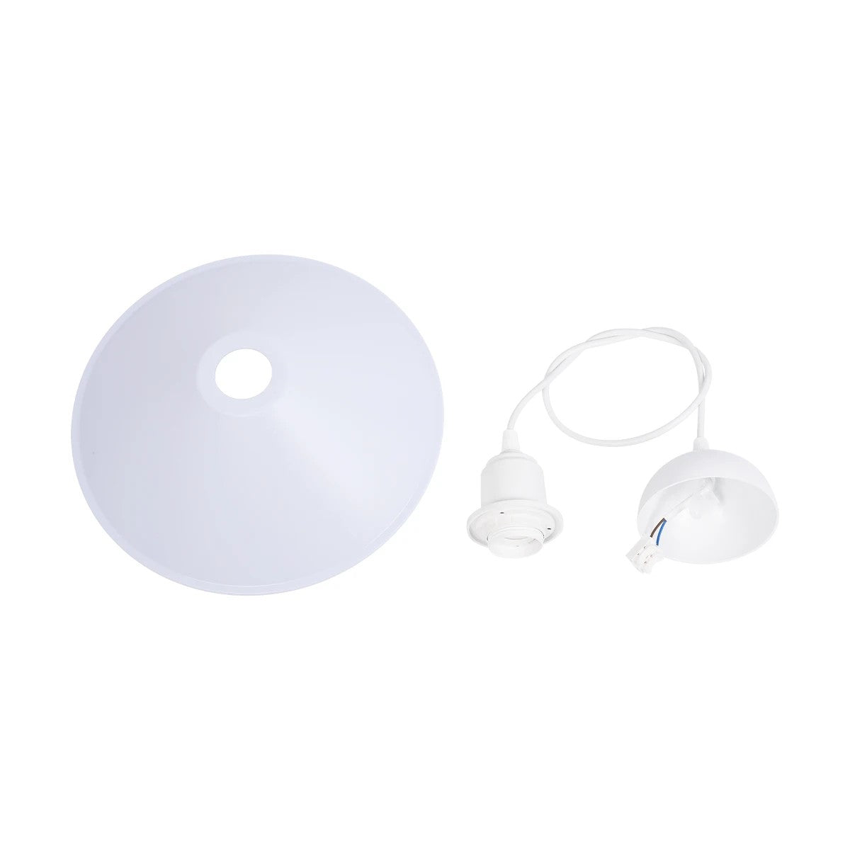 GLOBOSTAR® FERRO 203-0087 Μοντέρνο Κρεμαστό Φωτιστικό Οροφής με Ντουί 1 x E27 AC 220-240V IP20 - Λευκό - Μ30 x Π30 x Υ15cm - ledmania.gr