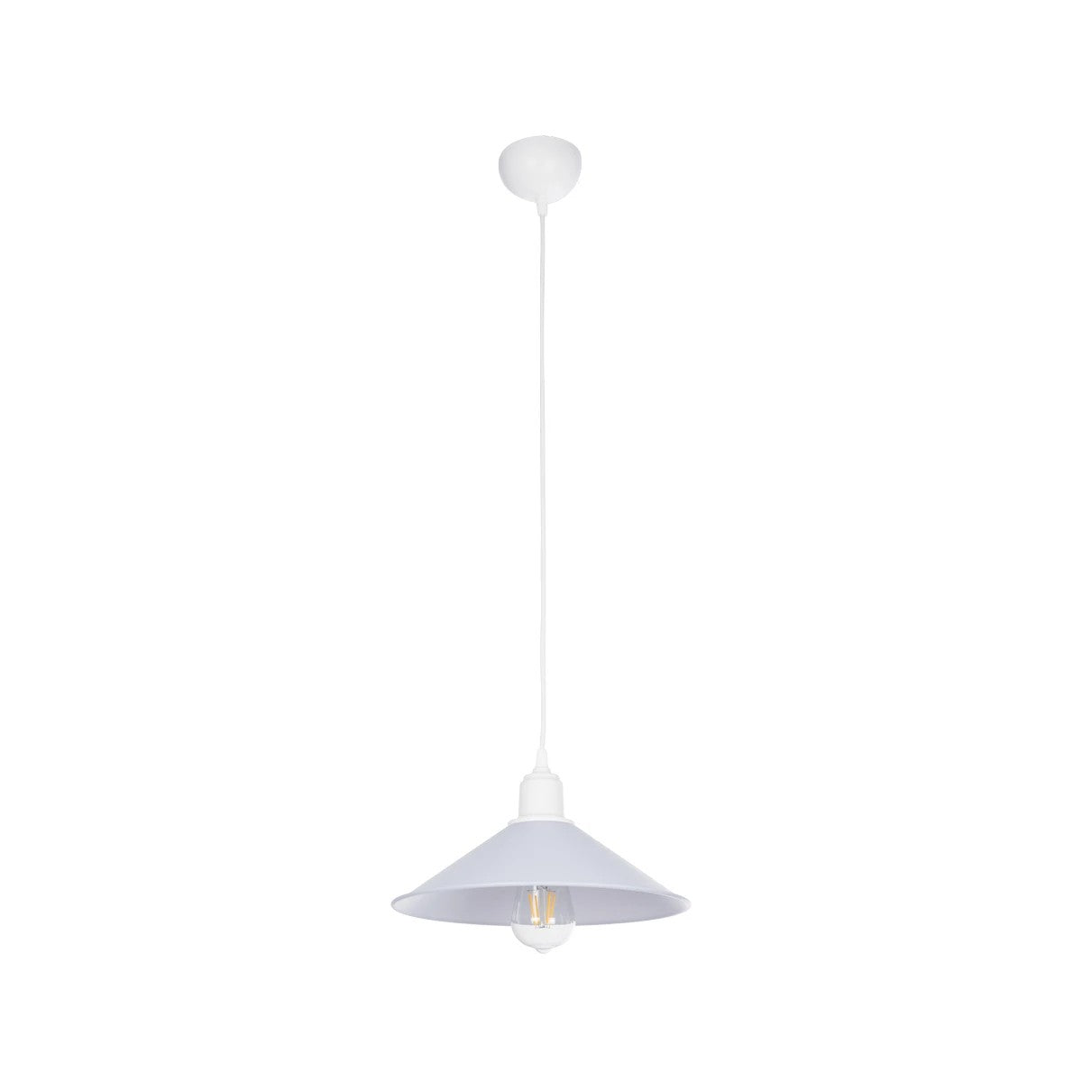 GLOBOSTAR® FERRO 203-0087 Μοντέρνο Κρεμαστό Φωτιστικό Οροφής με Ντουί 1 x E27 AC 220-240V IP20 - Λευκό - Μ30 x Π30 x Υ15cm - ledmania.gr