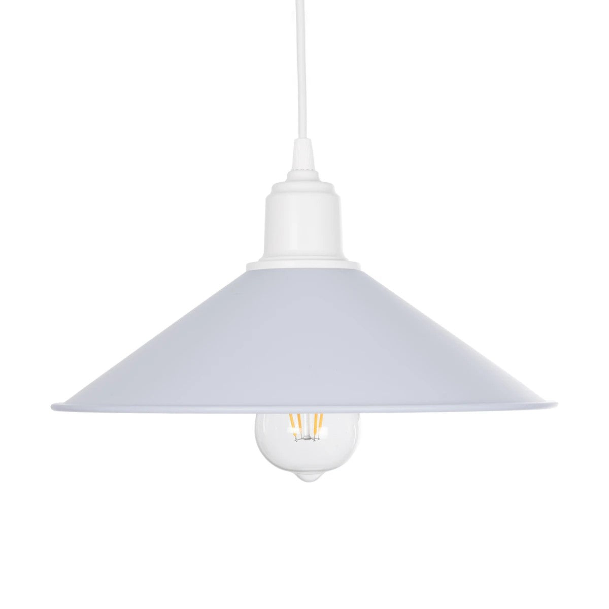 GLOBOSTAR® FERRO 203-0087 Μοντέρνο Κρεμαστό Φωτιστικό Οροφής με Ντουί 1 x E27 AC 220-240V IP20 - Λευκό - Μ30 x Π30 x Υ15cm - ledmania.gr