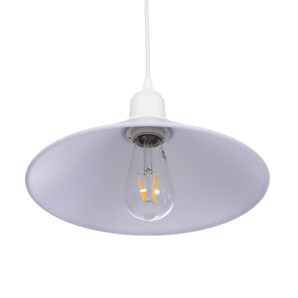 GLOBOSTAR® FERRO 203-0087 Μοντέρνο Κρεμαστό Φωτιστικό Οροφής με Ντουί 1 x E27 AC 220-240V IP20 - Λευκό - Μ30 x Π30 x Υ15cm - ledmania.gr
