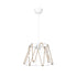 GloboStar® JUTE 203-0091 Μοντέρνο Κρεμαστό Φωτιστικό Σχοινί Μονόφωτο 1 x E27 IP20 Λευκό Μεταλλό με Μπεζ Σχοινί- Μ30 x Π30 x Υ75cm - ledmania.gr