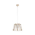 GloboStar® JUTE 203-0092 Μοντέρνο Κρεμαστό Φωτιστικό Σχοινί Μονόφωτο 1 x E27 IP20 Μπεζ Πλαστικό με Μπεζ Σχοινί - Μ30 x Π30 x Υ23cm - ledmania.gr