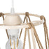GloboStar® JUTE 203-0092 Μοντέρνο Κρεμαστό Φωτιστικό Σχοινί Μονόφωτο 1 x E27 IP20 Μπεζ Πλαστικό με Μπεζ Σχοινί - Μ30 x Π30 x Υ23cm - ledmania.gr