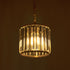 GLOBOSTAR® GLAMOROUS 203-0093 Κλασικό Κρεμαστό Φωτιστικό Οροφής με Ντουί 1 x E27 AC 220-240V IP20 - Χρυσό & Διάφανο - Μ19 x Π19 x Υ16.5cm