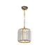 GLOBOSTAR® GLAMOROUS 203-0093 Κλασικό Κρεμαστό Φωτιστικό Οροφής με Ντουί 1 x E27 AC 220-240V IP20 - Χρυσό & Διάφανο - Μ19 x Π19 x Υ16.5cm