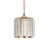 GLOBOSTAR® GLAMOROUS 203-0093 Κλασικό Κρεμαστό Φωτιστικό Οροφής με Ντουί 1 x E27 AC 220-240V IP20 - Χρυσό & Διάφανο - Μ19 x Π19 x Υ16.5cm