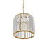 GLOBOSTAR® GLAMOROUS 203-0093 Κλασικό Κρεμαστό Φωτιστικό Οροφής με Ντουί 1 x E27 AC 220-240V IP20 - Χρυσό & Διάφανο - Μ19 x Π19 x Υ16.5cm
