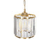 GLOBOSTAR® GLAMOROUS 203-0093 Κλασικό Κρεμαστό Φωτιστικό Οροφής με Ντουί 1 x E27 AC 220-240V IP20 - Χρυσό & Διάφανο - Μ19 x Π19 x Υ16.5cm