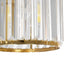 GLOBOSTAR® GLAMOROUS 203-0093 Κλασικό Κρεμαστό Φωτιστικό Οροφής με Ντουί 1 x E27 AC 220-240V IP20 - Χρυσό & Διάφανο - Μ19 x Π19 x Υ16.5cm