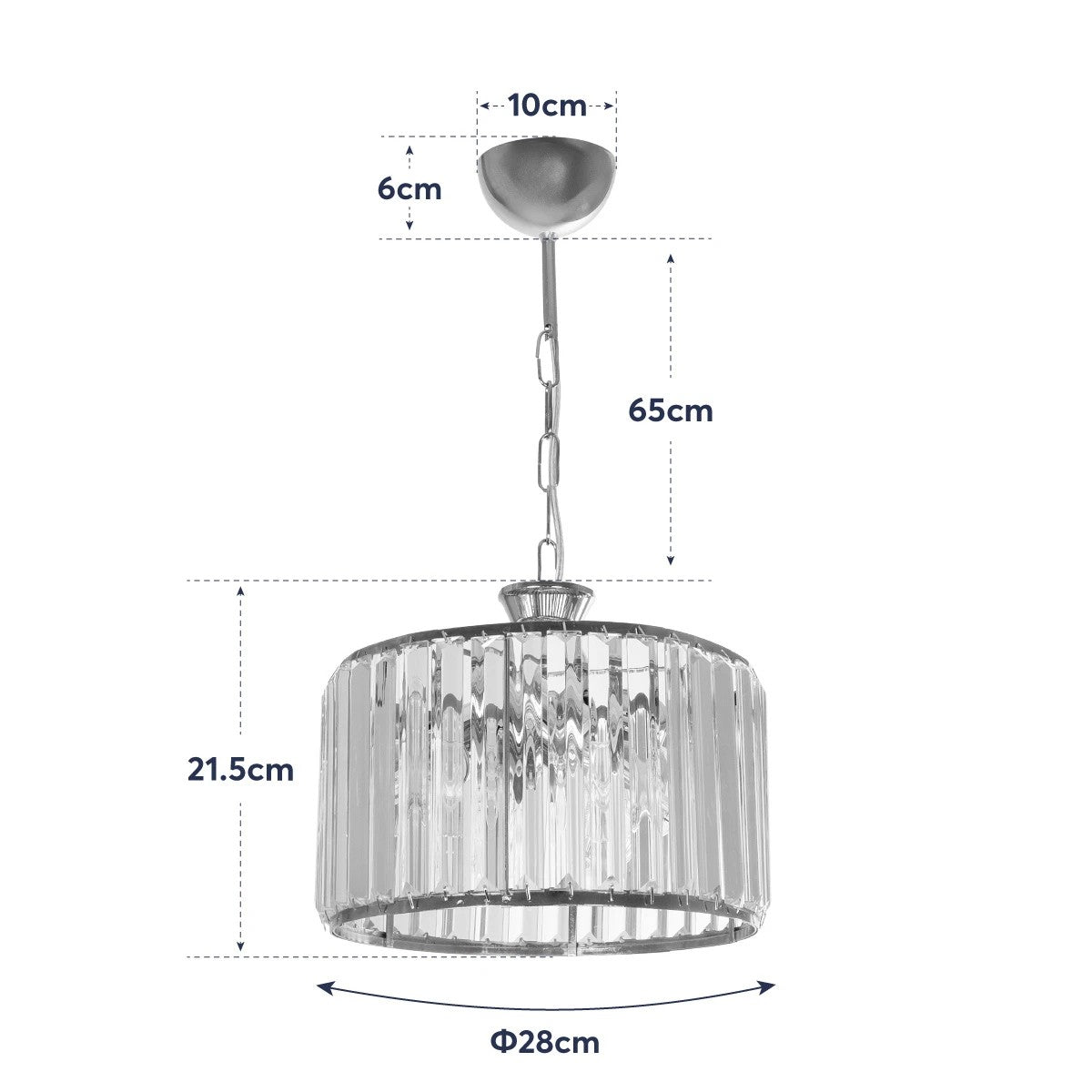 GLOBOSTAR® GLAMOROUS 203-0094 Κλασικό Κρεμαστό Φωτιστικό Οροφής με Ντουί 3 x E27 AC 220-240V IP20 - Χρυσό & Διάφανο - Μ28 x Π28 x Υ21.5cm - ledmania.gr