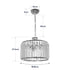 GLOBOSTAR® GLAMOROUS 203-0094 Κλασικό Κρεμαστό Φωτιστικό Οροφής με Ντουί 3 x E27 AC 220-240V IP20 - Χρυσό & Διάφανο - Μ28 x Π28 x Υ21.5cm - ledmania.gr