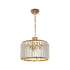 GLOBOSTAR® GLAMOROUS 203-0094 Κλασικό Κρεμαστό Φωτιστικό Οροφής με Ντουί 3 x E27 AC 220-240V IP20 - Χρυσό & Διάφανο - Μ28 x Π28 x Υ21.5cm - ledmania.gr