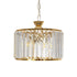 GLOBOSTAR® GLAMOROUS 203-0094 Κλασικό Κρεμαστό Φωτιστικό Οροφής με Ντουί 3 x E27 AC 220-240V IP20 - Χρυσό & Διάφανο - Μ28 x Π28 x Υ21.5cm - ledmania.gr