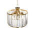 GLOBOSTAR® GLAMOROUS 203-0094 Κλασικό Κρεμαστό Φωτιστικό Οροφής με Ντουί 3 x E27 AC 220-240V IP20 - Χρυσό & Διάφανο - Μ28 x Π28 x Υ21.5cm - ledmania.gr