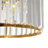 GLOBOSTAR® GLAMOROUS 203-0094 Κλασικό Κρεμαστό Φωτιστικό Οροφής με Ντουί 3 x E27 AC 220-240V IP20 - Χρυσό & Διάφανο - Μ28 x Π28 x Υ21.5cm - ledmania.gr