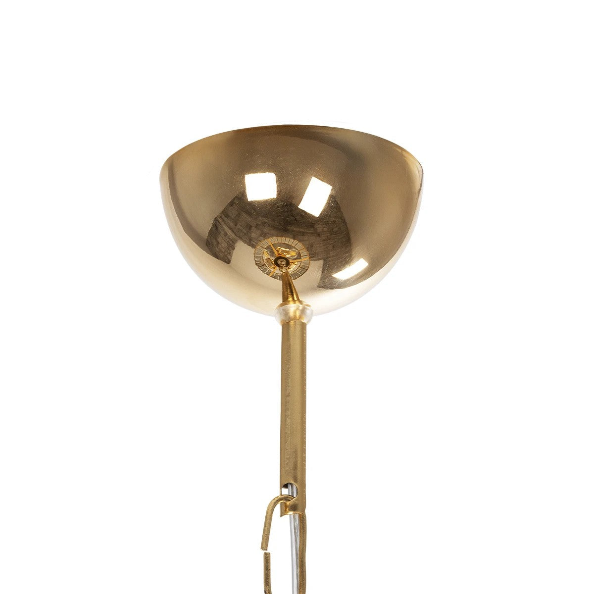 GLOBOSTAR® GLAMOROUS 203-0094 Κλασικό Κρεμαστό Φωτιστικό Οροφής με Ντουί 3 x E27 AC 220-240V IP20 - Χρυσό & Διάφανο - Μ28 x Π28 x Υ21.5cm - ledmania.gr
