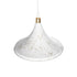 GLOBOSTAR® MARBLE 203-0098 Μοντέρνο Κρεμαστό Φωτιστικό Οροφής με Ντουί 1 x E27 AC 220-240V IP20 - Λεύκο & Χρυσό - Μ30 x Π30 x Υ20cm - ledmania.gr