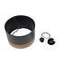 GloboStar® ZYKLUS 203-0101 Μοντέρνο Κρεμαστό Φωτιστικό Καπέλο Μονόφωτο 1 x E27 IP20 Μαύρο Ύφασμα με Καρυδί Ξύλο - Μ36 x Π36 x Υ25cm - ledmania.gr