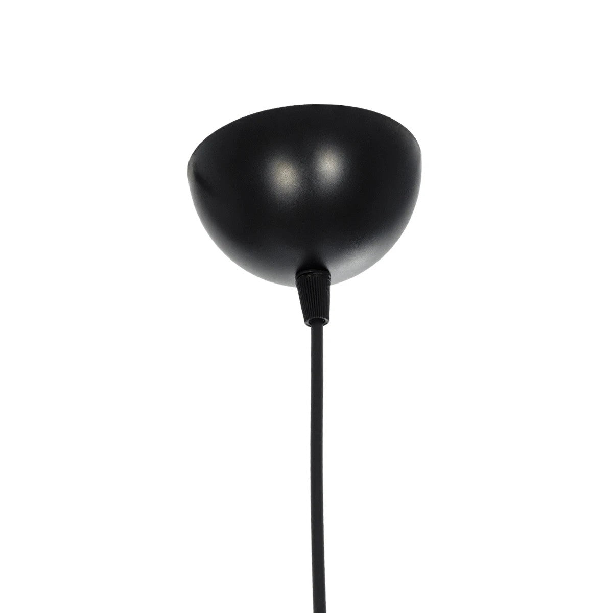 GloboStar® ZYKLUS 203-0101 Μοντέρνο Κρεμαστό Φωτιστικό Καπέλο Μονόφωτο 1 x E27 IP20 Μαύρο Ύφασμα με Καρυδί Ξύλο - Μ36 x Π36 x Υ25cm - ledmania.gr