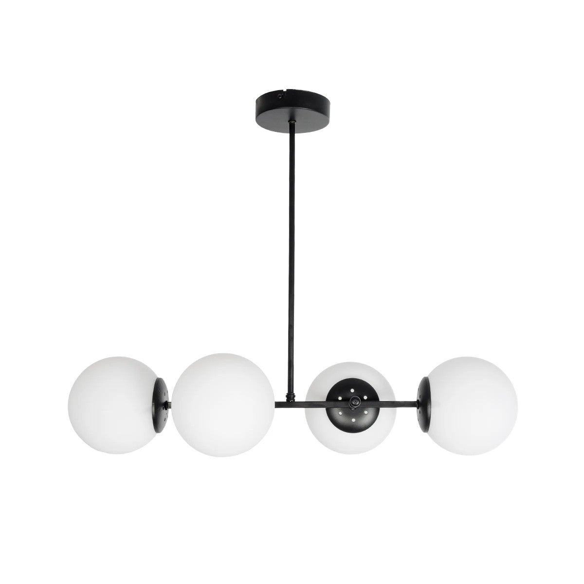 GLOBOSTAR® GLOBUS 203-0104 Μοντέρνο Φωτιστικό Οροφής με Ντουί 4 x E27 AC 220-240V IP20 - Λευκό & Μαύρο - Μ70 x Π34 x Υ15cm