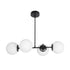 GLOBOSTAR® GLOBUS 203-0104 Μοντέρνο Φωτιστικό Οροφής με Ντουί 4 x E27 AC 220-240V IP20 - Λευκό & Μαύρο - Μ70 x Π34 x Υ15cm