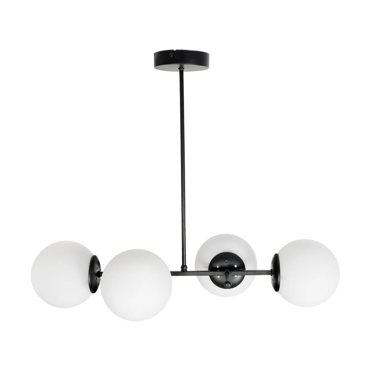 GLOBOSTAR® GLOBUS 203-0104 Μοντέρνο Φωτιστικό Οροφής με Ντουί 4 x E27 AC 220-240V IP20 - Λευκό & Μαύρο - Μ70 x Π34 x Υ15cm