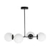 GLOBOSTAR® GLOBUS 203-0104 Μοντέρνο Φωτιστικό Οροφής με Ντουί 4 x E27 AC 220-240V IP20 - Λευκό & Μαύρο - Μ70 x Π34 x Υ15cm