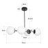 GLOBOSTAR® GLOBUS 203-0104 Μοντέρνο Φωτιστικό Οροφής με Ντουί 4 x E27 AC 220-240V IP20 - Λευκό & Μαύρο - Μ70 x Π34 x Υ15cm