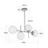 GLOBOSTAR® GLOBUS 203-0105 Μοντέρνο Φωτιστικό Οροφής με Ντουί 4 x E27 AC 220-240V IP20 - Λευκό & Χρυσό - Μ70 x Π15 x Υ34cm - ledmania.gr