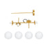 GLOBOSTAR® GLOBUS 203-0105 Μοντέρνο Φωτιστικό Οροφής με Ντουί 4 x E27 AC 220-240V IP20 - Λευκό & Χρυσό - Μ70 x Π15 x Υ34cm - ledmania.gr