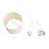 GloboStar® BLAZE 203-0106 Μοντέρνο Κρεμαστό Φωτιστικό Καπέλο Μονόφωτο 1 x E27 IP20 Μπεζ Ύφασμα - Μ22 x Π22 x Υ20cm - ledmania.gr