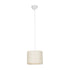 GloboStar® BLAZE 203-0106 Μοντέρνο Κρεμαστό Φωτιστικό Καπέλο Μονόφωτο 1 x E27 IP20 Μπεζ Ύφασμα - Μ22 x Π22 x Υ20cm - ledmania.gr