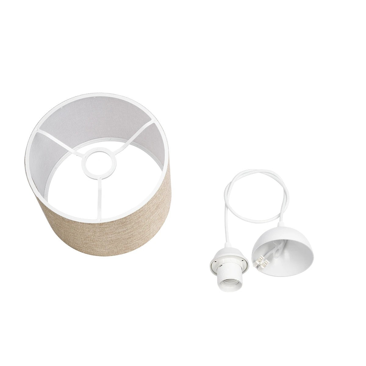 GLOBOSTAR® BLAZE 203-0107 Μοντέρνο Κρεμαστό Φωτιστικό Οροφής με Ντουί 1 x E27 AC 220-240V IP20 - Μπεζ - Μ22 x Π22 x Υ20cm - ledmania.gr