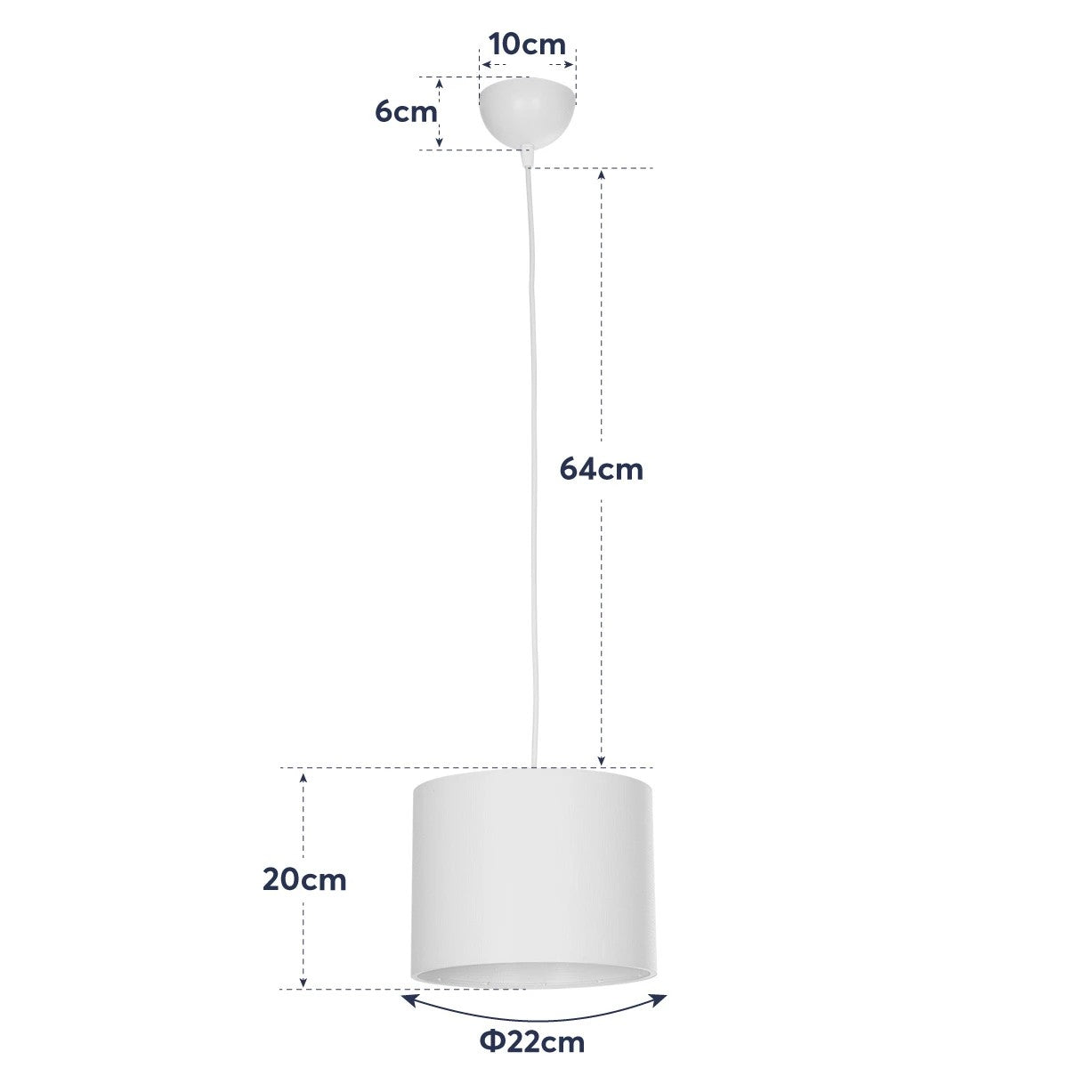 GLOBOSTAR® BLAZE 203-0107 Μοντέρνο Κρεμαστό Φωτιστικό Οροφής με Ντουί 1 x E27 AC 220-240V IP20 - Μπεζ - Μ22 x Π22 x Υ20cm - ledmania.gr