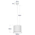 GLOBOSTAR® BLAZE 203-0107 Μοντέρνο Κρεμαστό Φωτιστικό Οροφής με Ντουί 1 x E27 AC 220-240V IP20 - Μπεζ - Μ22 x Π22 x Υ20cm - ledmania.gr