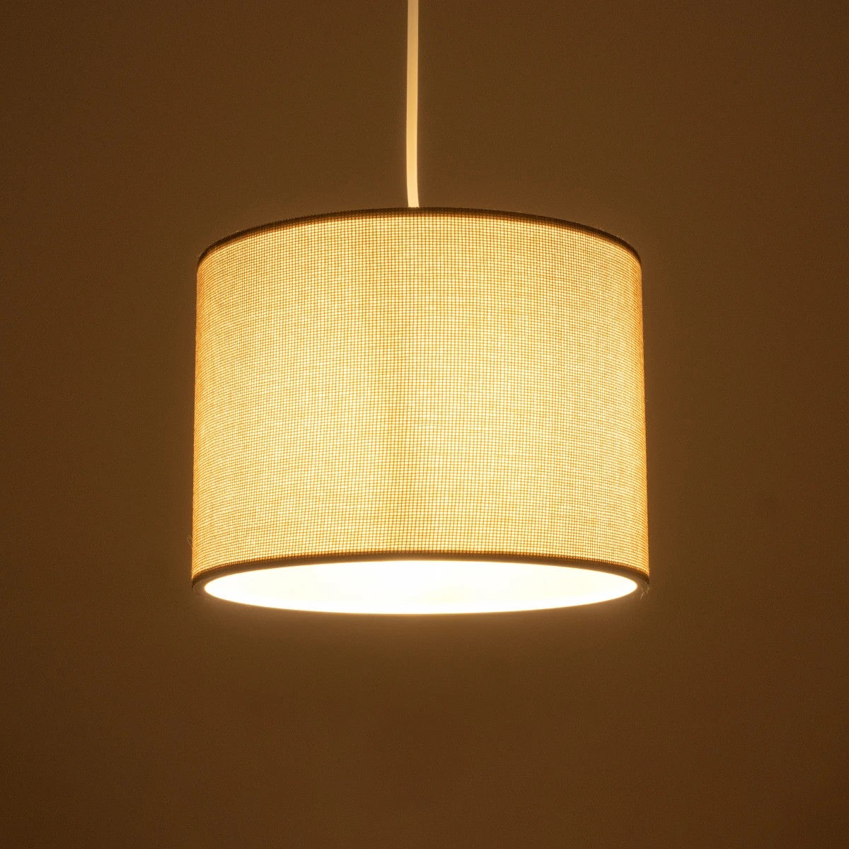 GLOBOSTAR® BLAZE 203-0107 Μοντέρνο Κρεμαστό Φωτιστικό Οροφής με Ντουί 1 x E27 AC 220-240V IP20 - Μπεζ - Μ22 x Π22 x Υ20cm - ledmania.gr