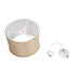 GLOBOSTAR® ELECTRA 203-0112 Μοντέρνο Κρεμαστό Φωτιστικό Οροφής με Ντουί 1 x E27 AC 220-240V IP20 - Mπεζ & Χρυσό - Μ30 x Π30 x Υ23cm - ledmania.gr